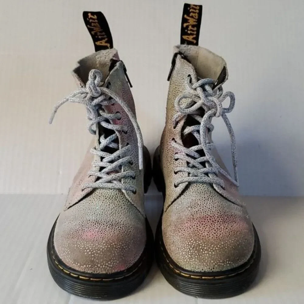 Dr Martens Doc's DM's Doc Marten's Pascal Boots Iridescent GIRLS Youth Kids 2